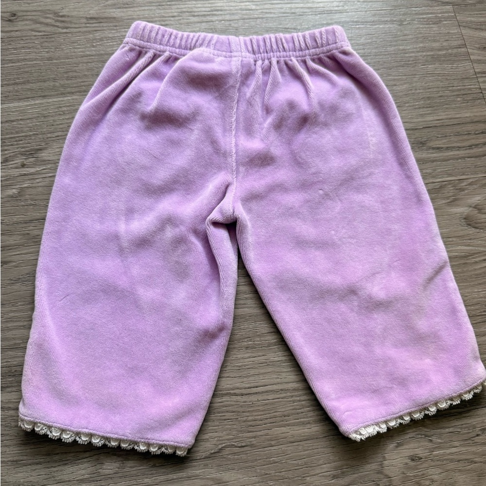 Koala Kids Pink Baby Pants with Lace Detail